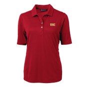 USC Trojans Women's Cardinal Virtue Eco Pique Recycled Polo
